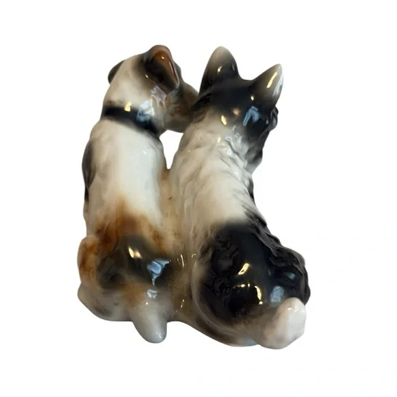 Antique Porcelain Dog Figurine Scottie Terrier and Jack Russell Terrier Germany - Picture 2 of 7